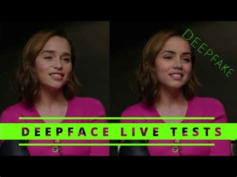 anna de armas deepfake|Ana de Armas Multiple DeepFace Live Tests .